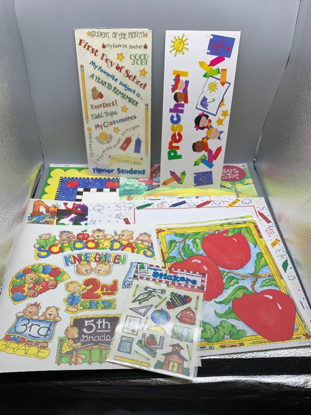 Assortment of School Themed Paper--Stickers--Pop-Outs for Scrapbooking Teachers